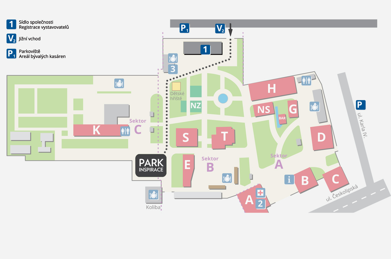 Mapa Park inspirace CS-BETON v Litoměřicích