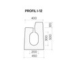 Profil I s obrubníkem 12 cm