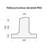 Patkový kruhový obrubník PKO