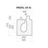 Profil VII s obrubníkem 15 cm